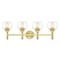 Z-Lite Sutton Vanity, 4-Light, 31.5 In.W x 7 In.L x 10.25 In.H, Brushed Gold/Clear 7502-4V-BG - alternate 2